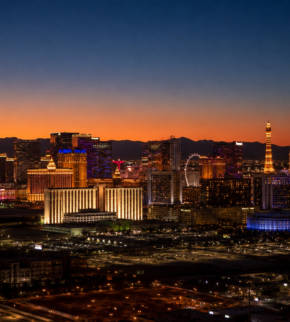 Las Vegas skyline representing Nevada residency requirements for divorce